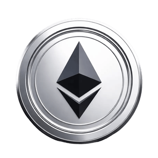 Schwebender Ethereum-ETH-Kryptowährungs-Coin als grafisches Element