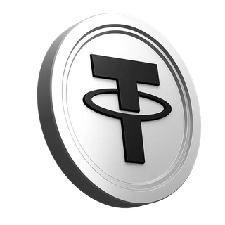 Tether-USDT-Coin-Element innerhalb der Trading-Community-Trust-Sektion